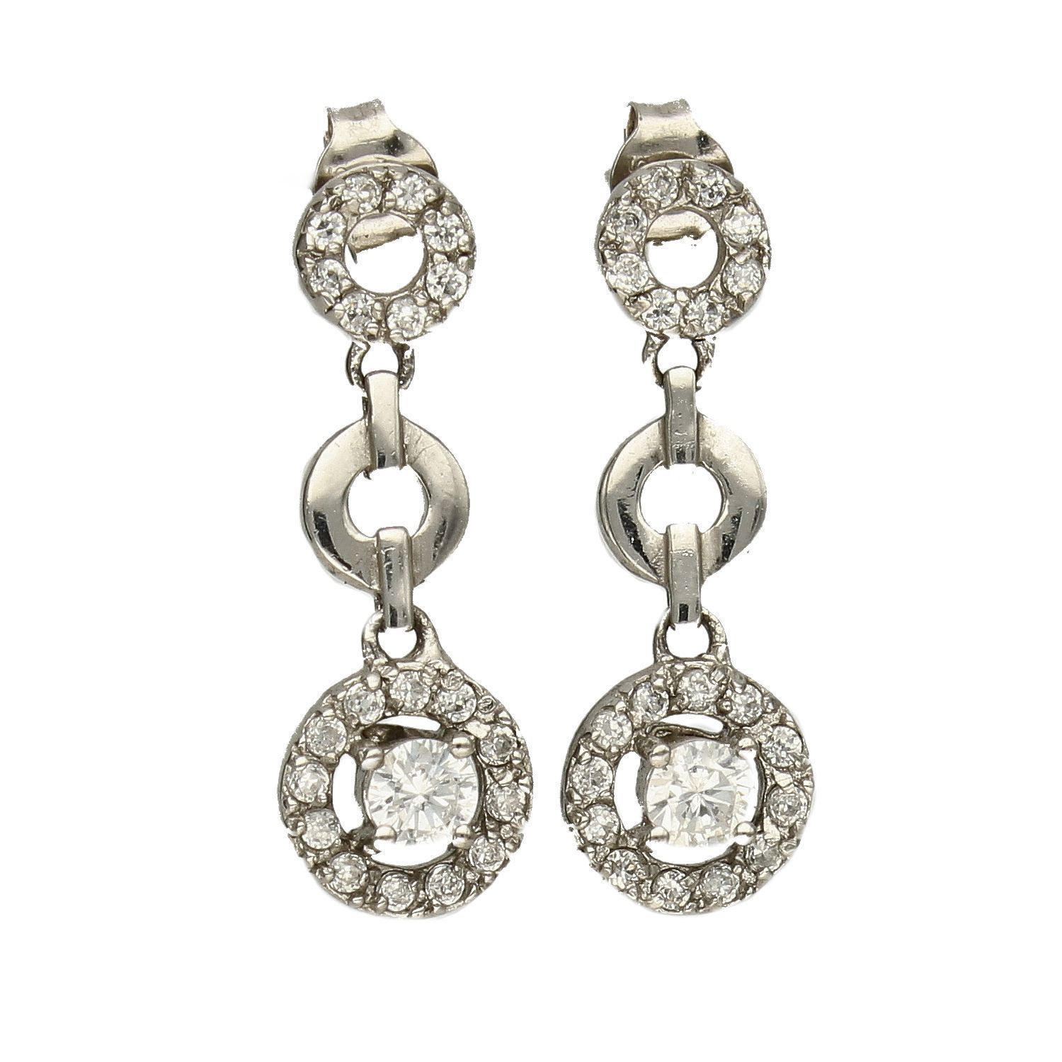 Srebrne kolczyki Apart z trzema kółkami KOLCZYKI APART 01.jpg